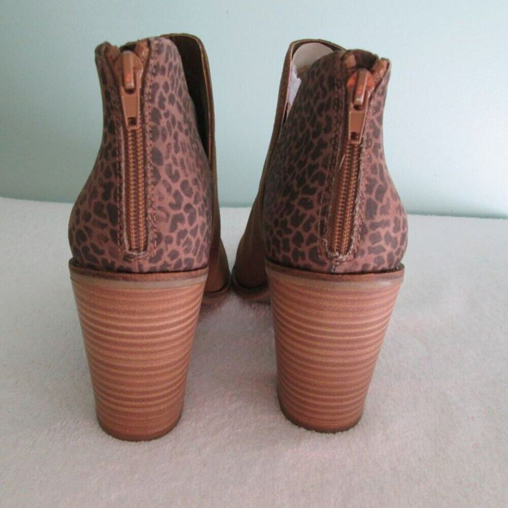NWT DV8 Dolce Vita Women’s Shoes Shai Brown Suede & Animal Print Ankle Bootie-11 - Picture 7 of 13
